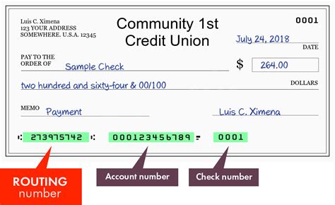 community first credit union routing